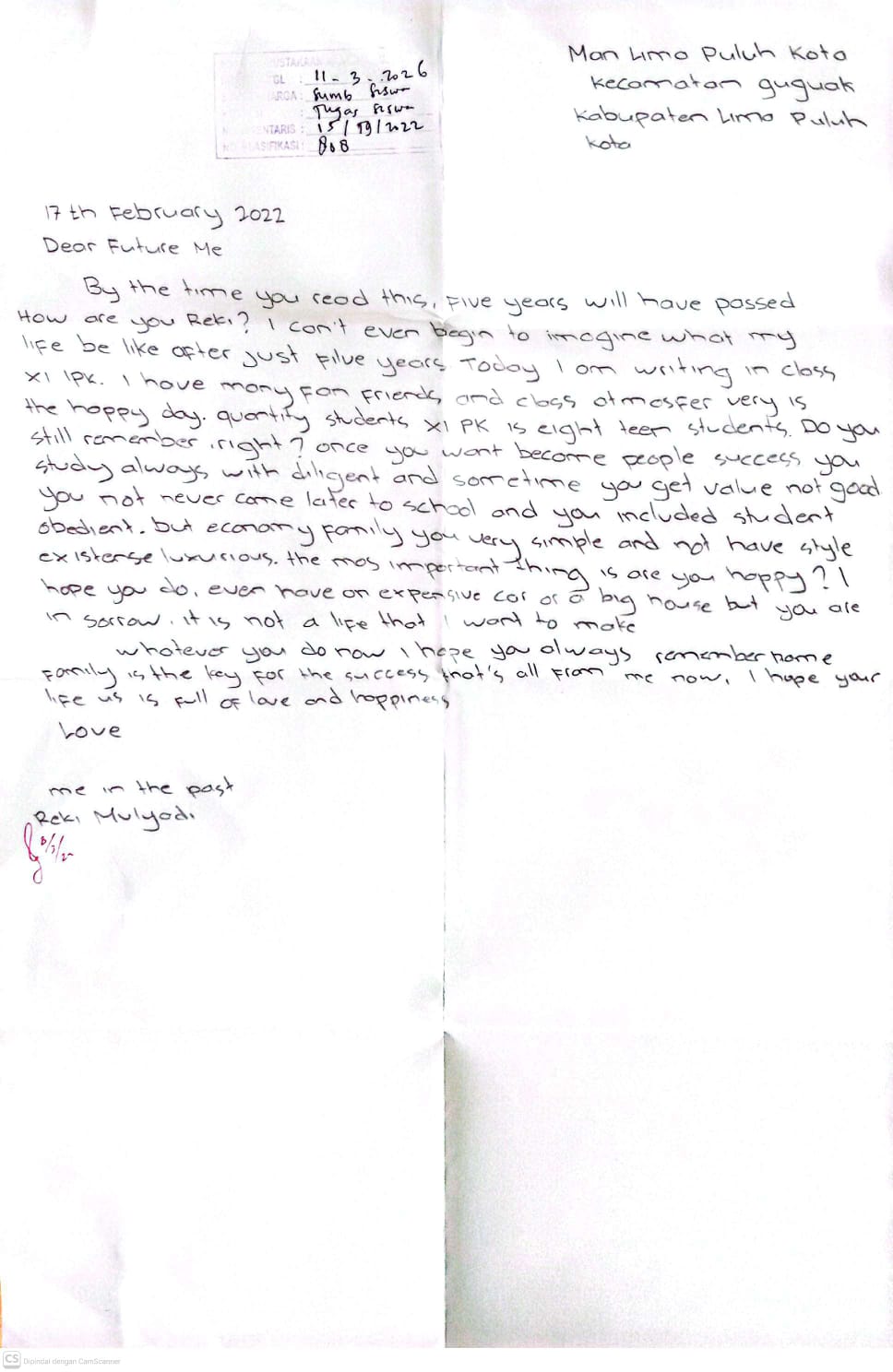 Personal Letter