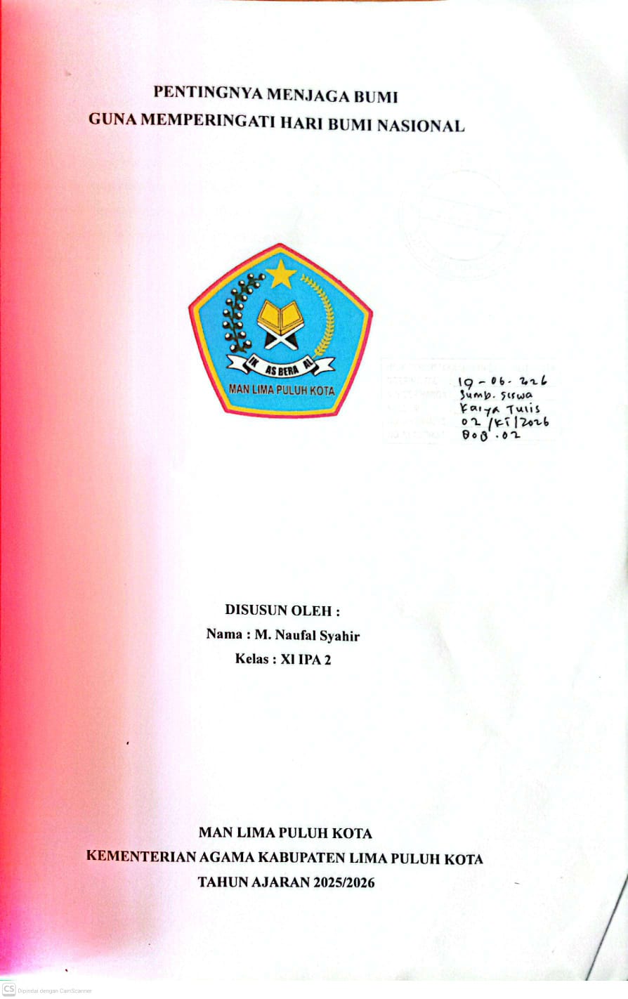 PENTINGNYA MENJAGA BUMI GUNA MEMPERINGATI HARI BUMI NASIONAL